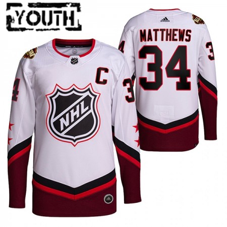Toronto Maple Leafs Auston Matthews 34 2022 NHL All-Star Wit Authentic Shirt - Kinderen